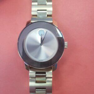 NWOT Unisex Movadao Gold Bold Watch Wrist Crystal Evolution $750